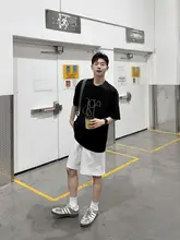 極上の柔らかさ 白花灰のカジュアルショートパンツ【夏用・ゆったりフィット・スポーツ】