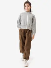 アウトドアパンツ キッズ ガールズ 撥水 カーゴ ワイド 登山 春 秋