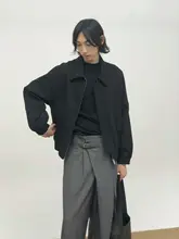 短丈デコンストラクションジッパージャケット【スタイリッシュなシルエット】