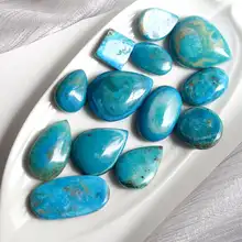 ペルー産天然青色オパール裸石ペンダント【水滴型・美しいデザイン】