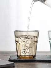 グラス レストラン 家庭用 青色 九角型カップ 飲み物 酒