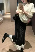 シルクのような質感！チーズ風味の黒糖ミルクキャラメルスカート【フレンチスタイル・体型カバー・ハイエンドデザイン】