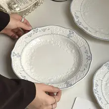 フランス風ヴィンテージ陶器の食器【深皿・小鉢・コーヒーカップ・皿】（セットアップ対応）