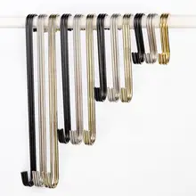 衣類用金属フック【S字型・長さと太さが増した・ハンガーとコート掛け用】