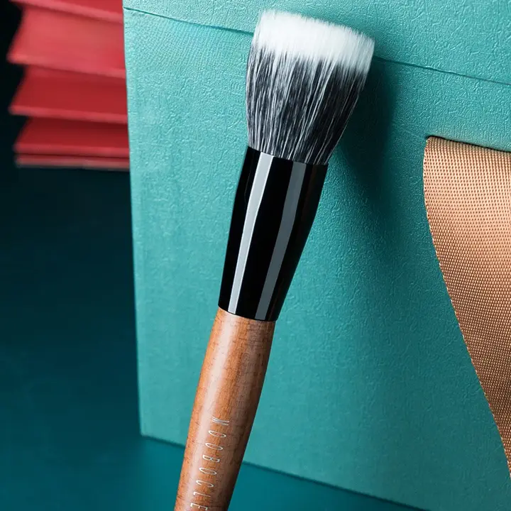 慕步 100%ウール大サイズチークブラシ【ソフト毛・プロフェッショナル用・パウダーブラシ】