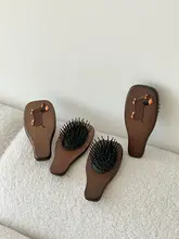 カートゥーンデザインの木製小犬マッサージブラシ【携帯用・日常使い・頭皮マッサージ】（セットアップ対応）