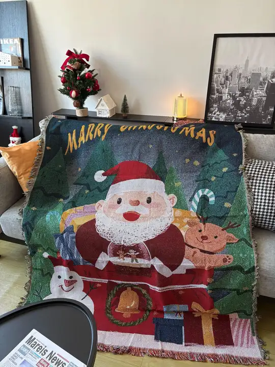 ソファブランケット ソファーカバー タペストリー クリスマス インスタ映え インテリア 飾り チェアブランケット お正月 ギフト