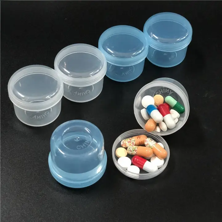 密封薬瓶 高齢者用薬箱【丸型・薬剤分包用・薬膏収納】
