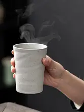 玖田焼き粗陶製水杯【レトロデザイン・カフェ用・波紋模様】