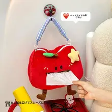 可愛いリンゴデザインのトイレットペーパーホルダー【大容量・洗面所用・サイド掛け】