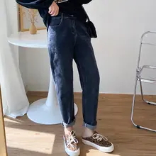 COCO レディース 春秋用 ハイウエスト ワイドルーズ ロールアップパンツ【デニム・プラスサイズ・スタイルアップ】
