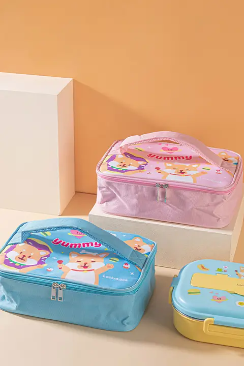 子供用お弁当バッグ【保温・持ち運び便利・平らなデザイン】