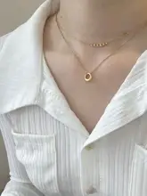 華やかな印象を与える！色落ちしない円形ネックレス【カジュアル重ね付け・夏用アクセサリー】