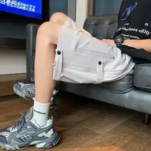 夏用 メンズ防水速乾ワークショートパンツ【カジュアル・ゆったり・ブラック】