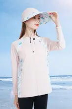 UVカット女性用薄手パーカー【夏用・通気性・涼感効果】