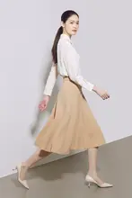 CVANEA Aラインスカート【春秋用・ストレートシルエット・ウエストゴム・幅広サイズ】