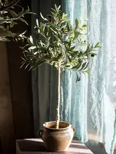 リアルな大型オリーブの造花盆栽【室内外用・ソフト装飾】