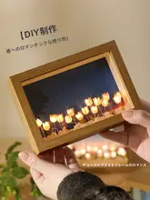 DIYチューリップナイトライトフォトフレーム【の花・クリエイティブなインテリア飾り・ギフトに最適】