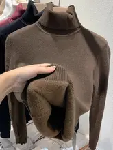 高級感漂う加厚ハイネックセーター【秋冬向け・水貂绒・保温インナー】