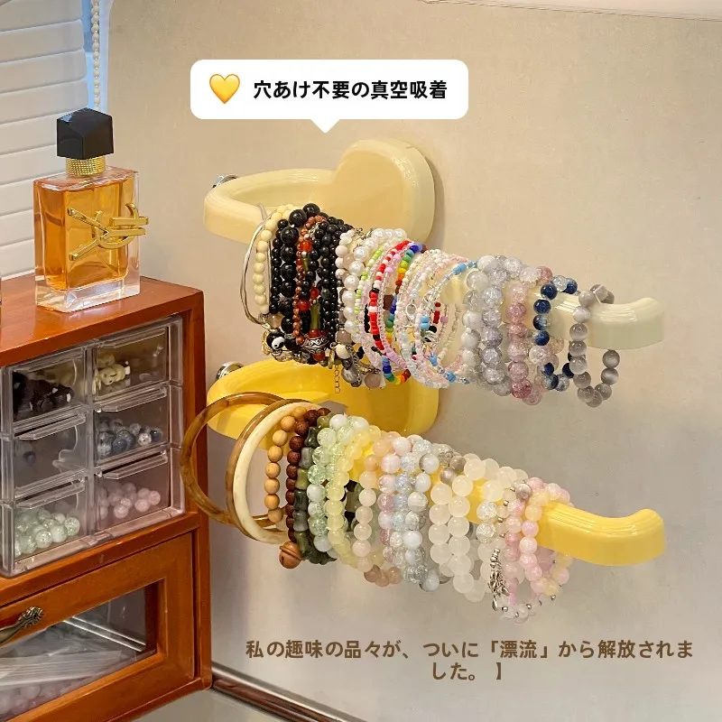 吸盤式 水晶手首飾り収納スタンド：小空間でブレスレットを整理する実用的なアイデア