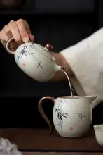 伊文 陶磁製 汝窯 茶壺【家庭用・フィルター付き・高級功夫茶具】