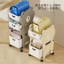 多層プラスチック収納キャビネット【衣類整理・キャスター付き・移動可能】