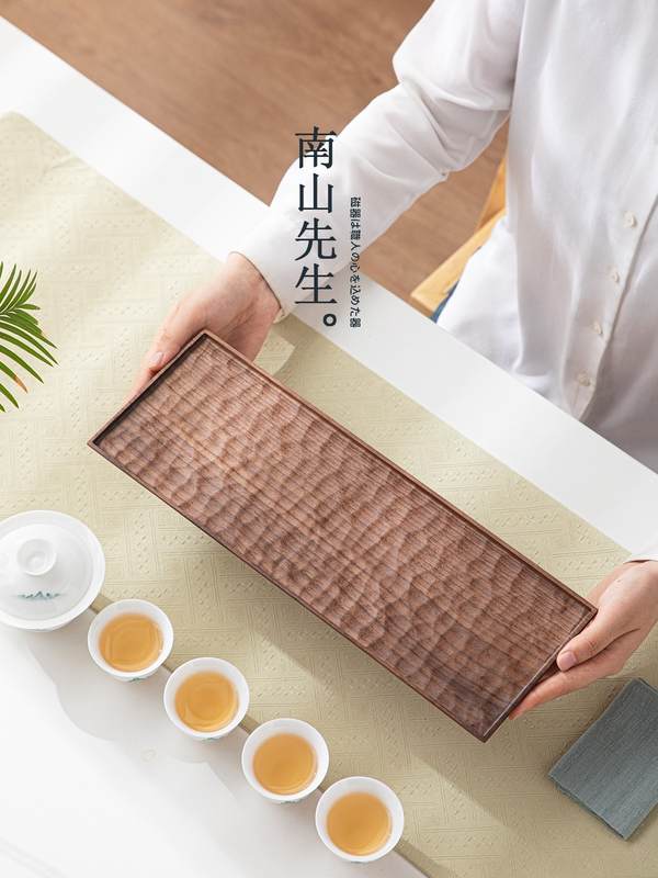 TAO | 胡桃木製の茶盤【シンプルデザイン・家庭用・功夫茶具対応】