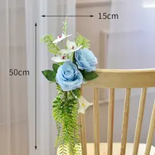 結婚式用チェアバックフラワーブーケ【造花・アウトドアイベント・装飾用】
