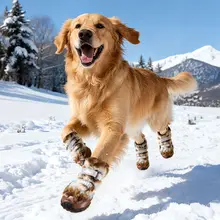 hipidog 冬用暖かい犬用靴【厚手・ソフトソール・脱げにくい】