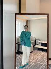 高腰ワイドレッグパンツ【春秋向け・フィット・大人かわいい】（セットアップ対応）