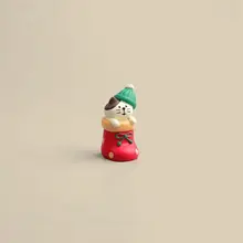 かわいい猫デザインのクリスマスソックス飾り【デスク用・ペア・ギフト】