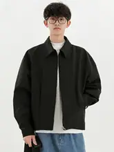 カジュアルなテクスチャーの春夏用 メンズジャケット【フィット・翻领デザイン】
