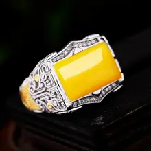 925シルバー製 ストーン用リング【角型・空托・蜜蝋・ターコイズ対応】