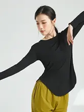 モダンダンス用女性短袖モーダルダンストップ【スタイリッシュ・ヨガ対応】