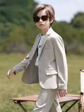 男児用英国風カジュアルスーツ【高級・華やか・子供用】（セットアップ対応）