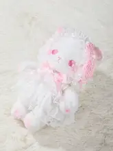 猫デザインのピンク色ハンドメイドぬいぐるみバッグ【斜め掛け・ショルダー・リボン付き】