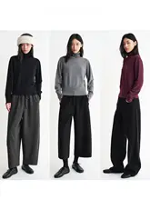 オーストラリアウール＆カシミヤ使用の高ネックセーター【肌触りの良さ・ウエストしぼりデザイン】