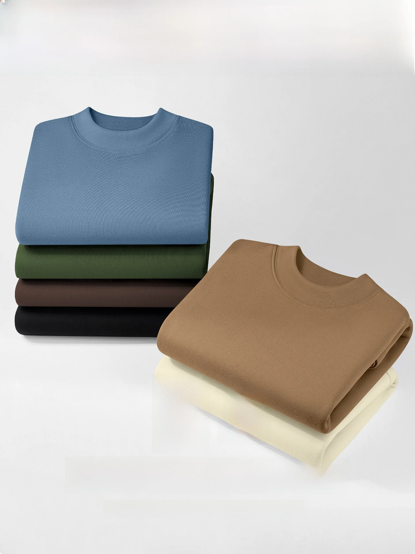 半高ネックフリースTシャツ：メンズ向けの保温性と着心地を実証