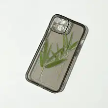 シンプルな竹の葉デザインのスマートフォンケース【iPhone・Android対応】