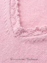 レーストリムのVネックニットベスト【100%山羊毛・秋冬用・保温タイプ】