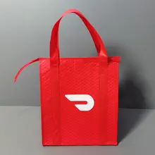 大容量アルミフォイルエコバッグ【ハンドル付き・収納ポケット・ファスナー仕様】