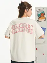 ユニークなデザインの刺繍Tシャツ【カップル向け・ショートスリーブ・アメリカンスタイル】