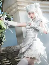 ワンピース 2点セット レディース チャイナドレス ロリータ メイドエプロン チャイナテイスト