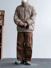 メンズ冬用コットンアウター【デザイン襟・保温・厚手・防寒】