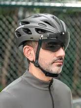 自転車用ヘルメット【一体成型・風防付き・男女兼用】