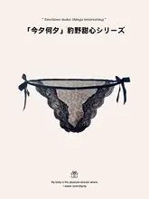 セクシーなヒョウ柄パンティ【透け感あるメッシュ・リボン付き】