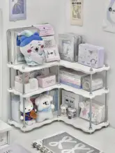 デスク用コーナー収納ラック【学生向け・文房具整理・多層タイプ】