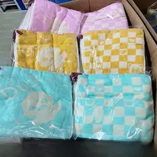 幼稚園用コットン製フック付きタオル【カワイイカートゥーンアヒル・子供用・家庭用】