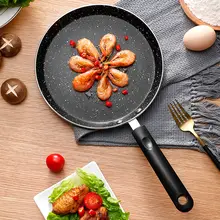 フッ素加工の非粘着性パンケーキフライパン【多用途・平底・スイーツ調理用】