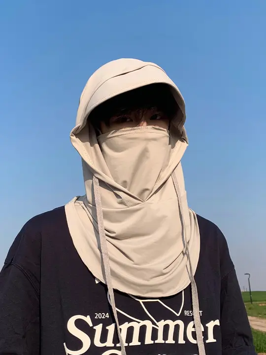 UVカットフルフェイスマスク【アイスシルク・ネックガード一体型・自転車用】